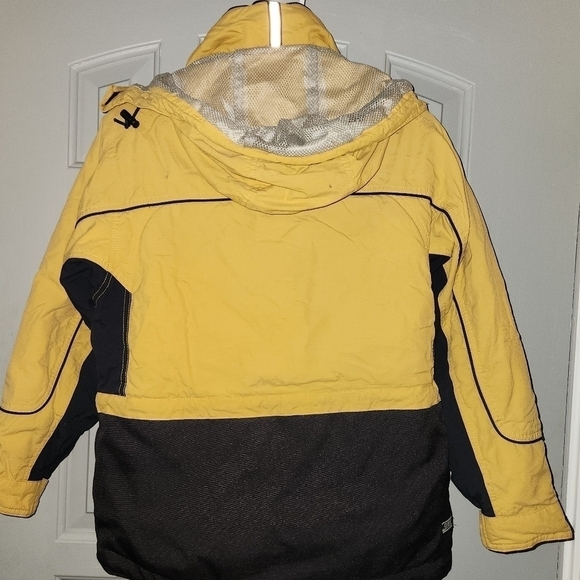 Obermeyer Original Hooded Ski Jacket Size Xl Yellow And Black - Picture 4 of 4